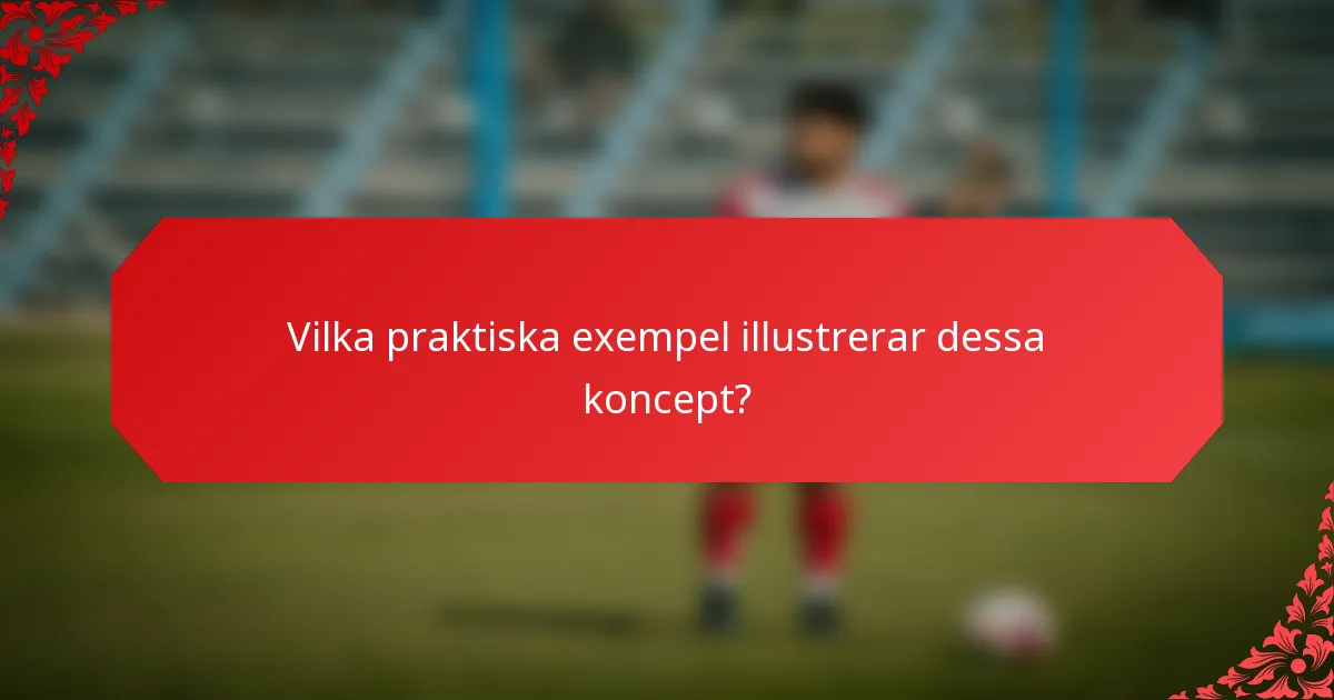 Vilka praktiska exempel illustrerar dessa koncept?